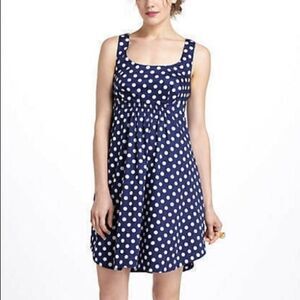 Anthropologie Vanessa Virginia Polka Dot Cotton Rockabilly Sailor Dress Size 4